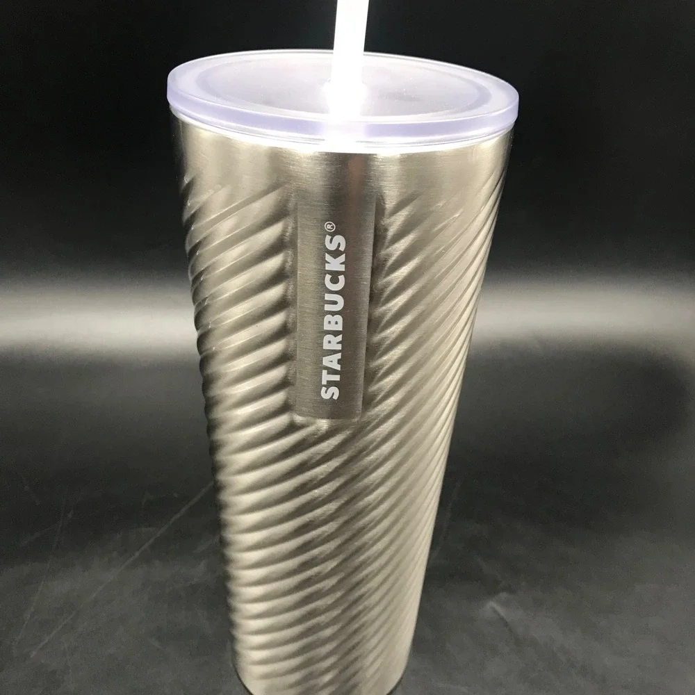 Starbucks 2022 Christmas Holiday Silver Stainless Steel 24oz Tumbler Cold Cup